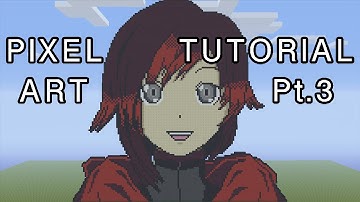 Minecraft Pixel Art Tutorial - Ruby Rose RWBY Part 3