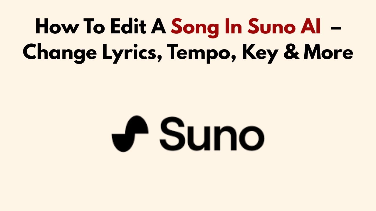 How To Edit A Song In Suno AI (2026) – Change Lyrics, Tempo, Key & More ...