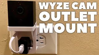 Wasserstein AC Outlet Wall Mount Compatible with Wyze Cam V3 - Reliable Mounting Alternative for Your Cameras (White)