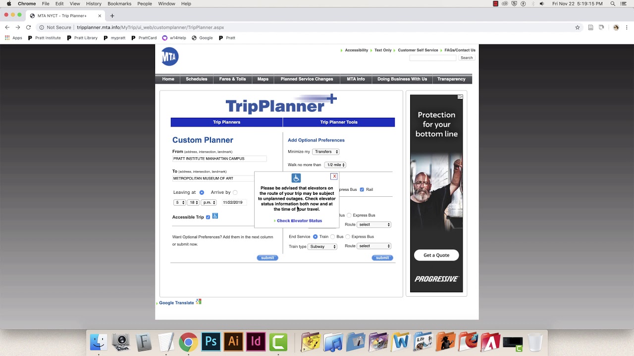 mta trip planner md