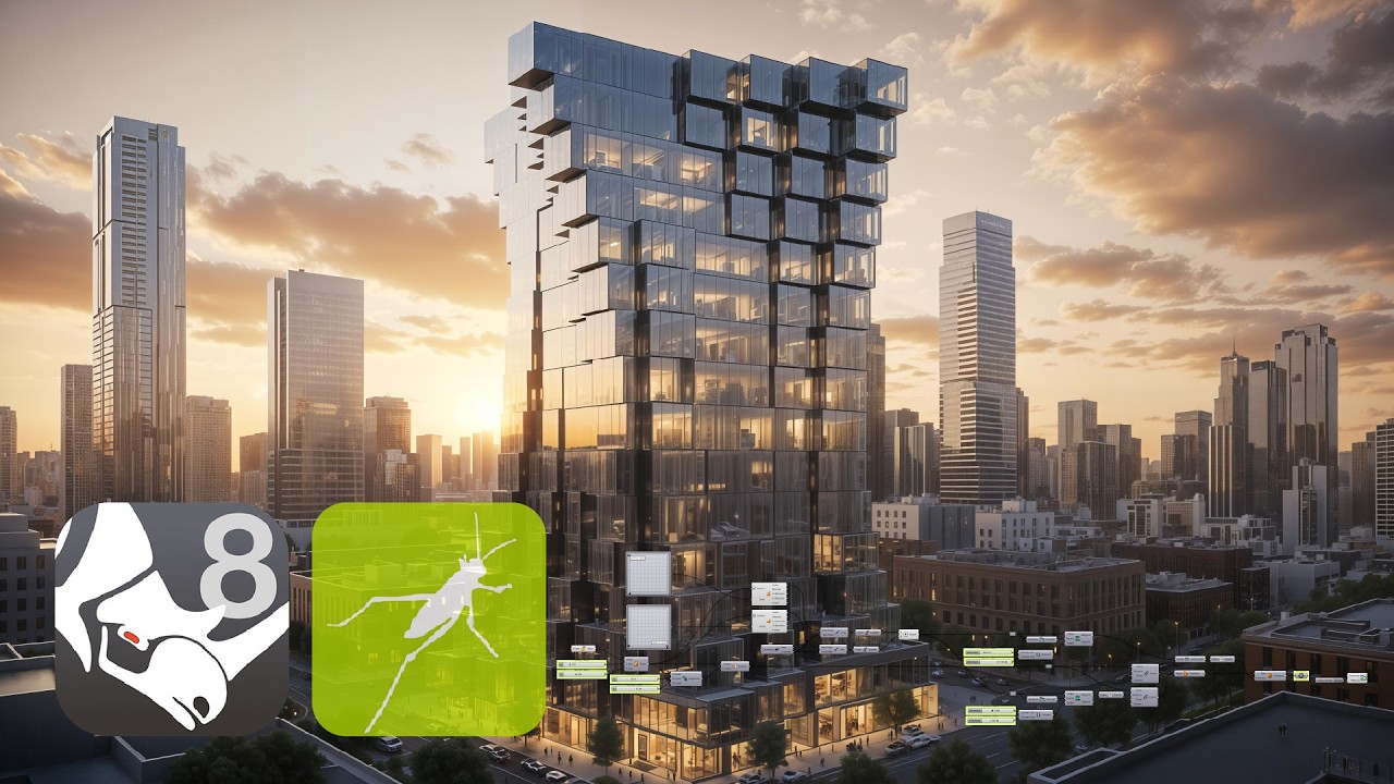 Grasshopper Beginner Tutorial Point Attractors Explained Rhino Parametric Script + ReRenderai