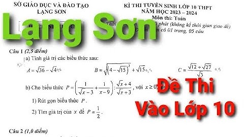 Đề thi vào 10 môn văn lạng sơn năm 2024