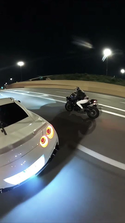 GTR vs Ninja H2 Bike with too much power! #gtr #ninja #h2r #motorcycle #nissan #motovlog #kawasaki