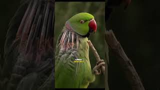 El loro que inventó su propio rascador de espalda 🦜 #wildlifeshorts #loro #aves #cotorras