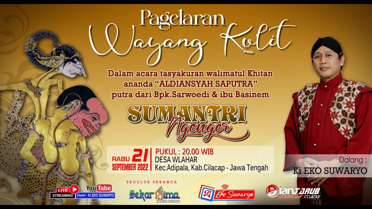 LIVE WAYANG KULIT DALANG KI EKO SUWARYO LAKON SUMANTRI NGENGER