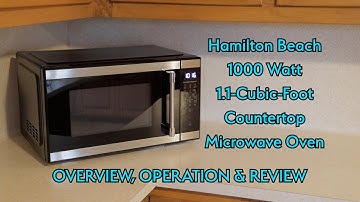 Walmart Hamilton Beach 1000 Watt 1.1-Cubic-Foot Microwave Oven - OVERVIEW, OPERATION & REVIEW!