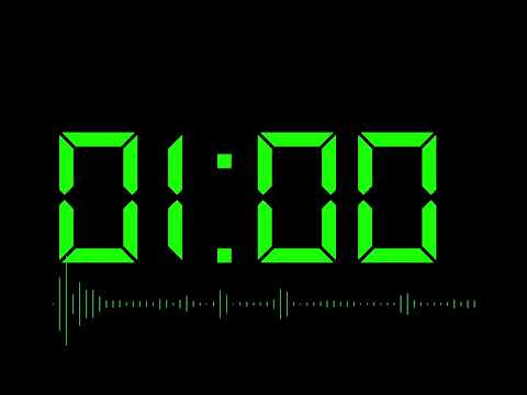1 minute timer with electronic music