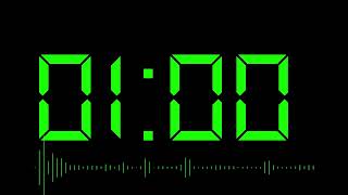 1 minute timer with electronic music