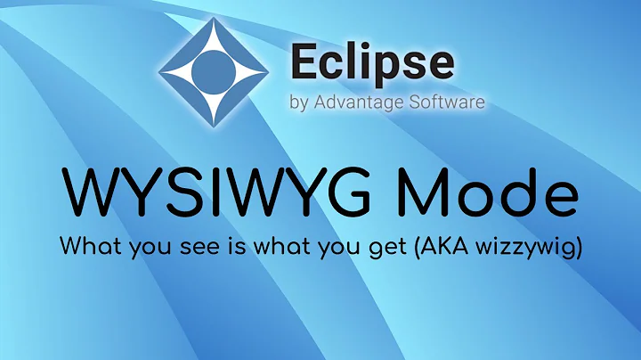 WYSIWYG Mode - What you see is what you get