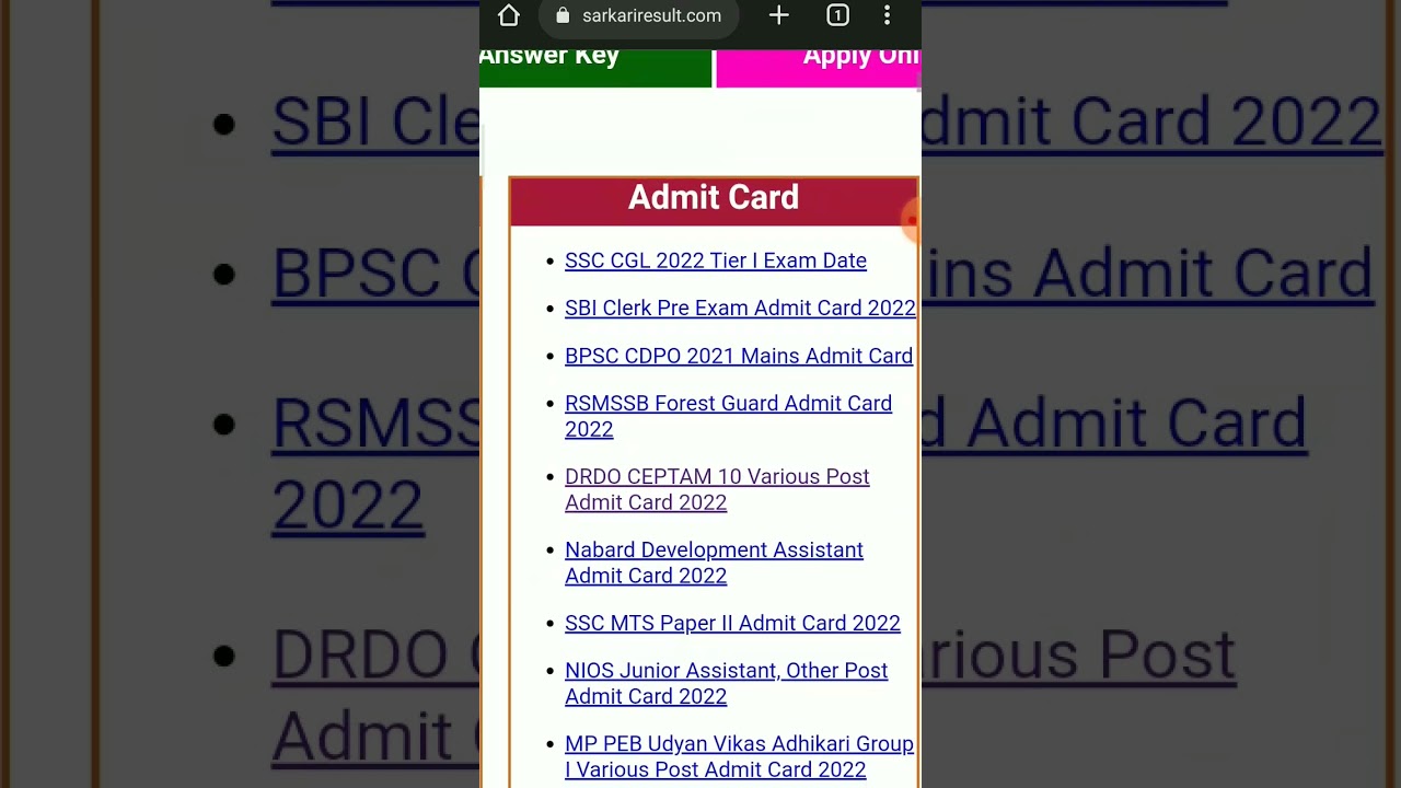 How To Download Drdo Admit Card 2022