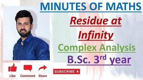 Residue at infinity ( ♾️ पर अवशेष) (complex Analysis)for Bsc 3rd year by Ram Arora