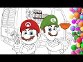 Coloring Mario and Luigi Super Mario Bros Coloring Pages For Kids