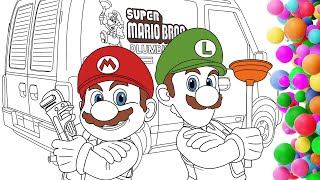 Coloring Mario and Luigi Super Mario Bros Coloring Pages For Kids