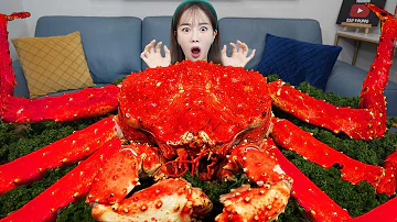 [Mukbang ASMR] 4.2KG Giant King Crab 🦀 in Korean Fish Market! Eatingshow Ssoyoung