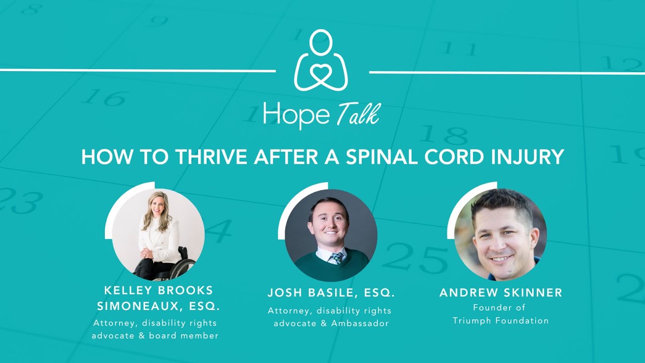Hope Talk: How to Thrive After a Spinal Cord Injury - YouTube