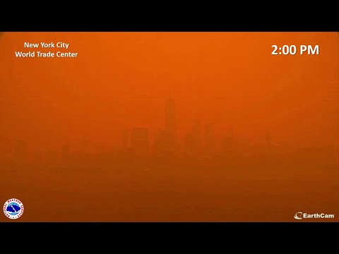 WATCH: Insane time-lapse video shows how quickly wildfire smoke camouflaged NYC