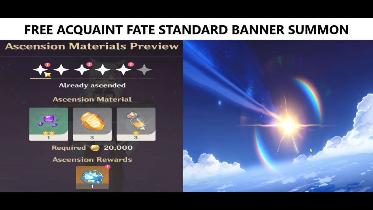 Genshin Impact Free Acquaint Fate Summon Youtube