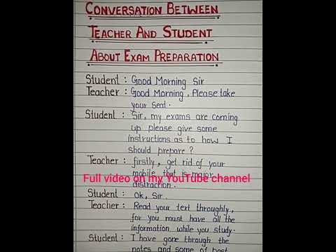conversation between Teacher