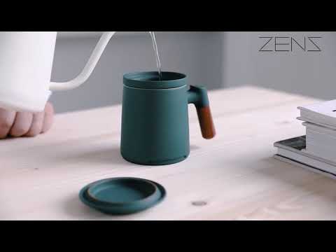 ZENS Ceramic Tea Mug with Removable Infuser