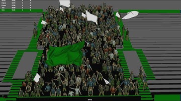 Stadium Fans Sector (Golaem Crowd R&D)