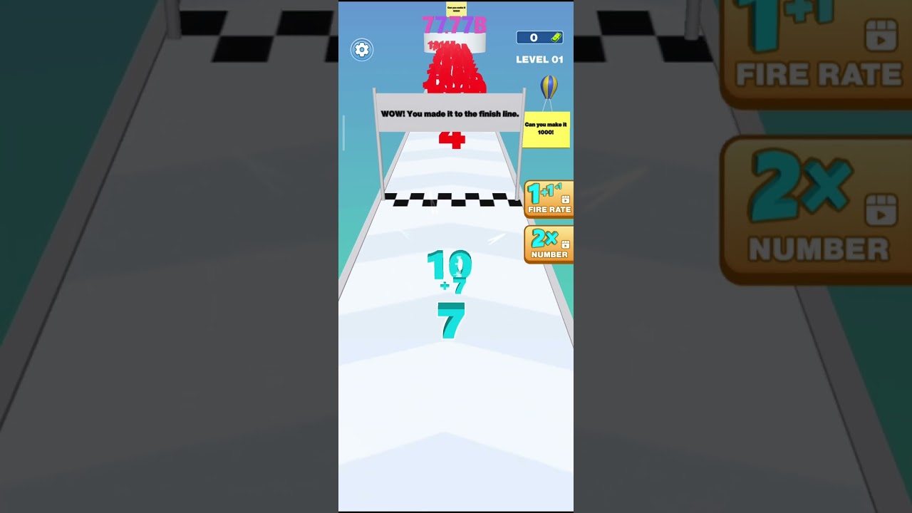 Number Run Shooting Game 🕹️ | Game Play Level 1 🎢 (Android / İos) ✅ | 