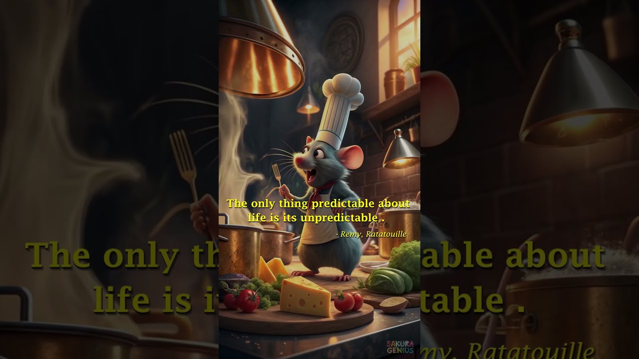 "The Only Thing Predictable About Life is Its Unpredictability 💫 | Remy | Ratatouille Quote"