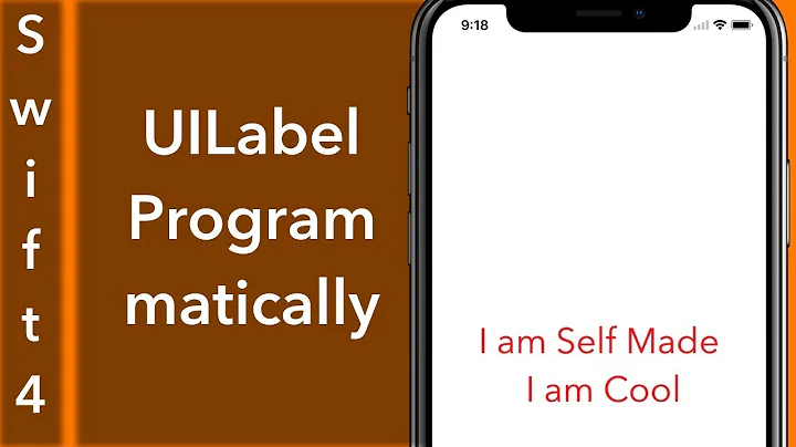 UILabel Programmatically (Swift 4 + Xcode 9.0)