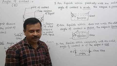 MECHANICAL PROPERTIES OF FLUIDS L04  I ANGLE OF CONTACT I FACTORS AFFECTING ANGLE OF CONTACT