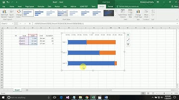 How to create a Gantt chart by using Microsoft Excel 2016