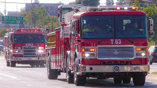 LAFD Engine 62 & Light Force 63 Responding