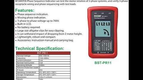 PHASE SEQUENCE INDICATOR LIVE DEMO