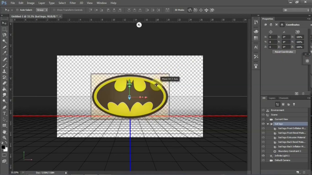 Make a 3d spinning gif for your 2d logo by Vyouttar