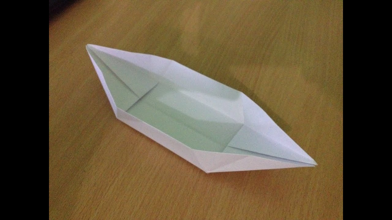 How to make paper boat? - paper canoe or origami canoe 