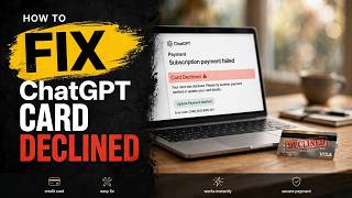 How To Fix ChatGPT Card Declined | ChatGPT Payment Failed!