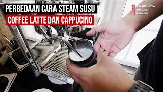 DIFFERENCES IN HOW TO STEAM MILK FOR COFFEE LATTE AND CAPPUCCINO