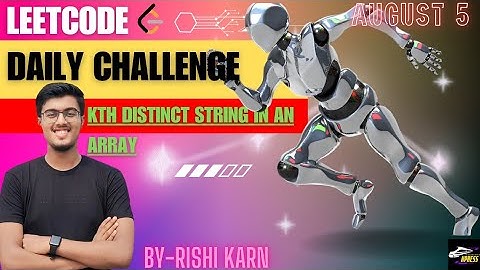 2053. Kth Distinct String in an Array | string | Leetcode Daily Challenge | DSA | Hindi