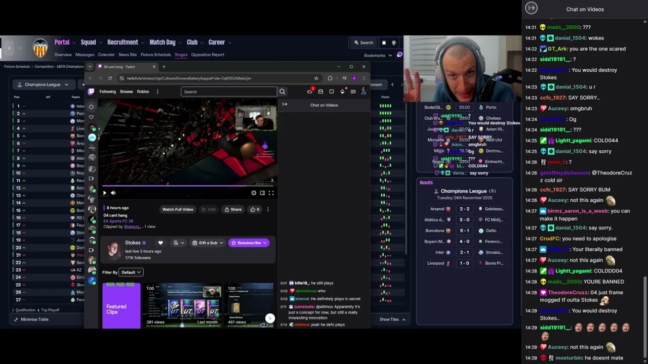 Kurt0411 reacts to Stokes saying he would demolish him on EAFC
