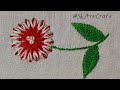 Easy and beautiful flower embroidery design #embroidery | handmade | handwork | diy |viral 🪡