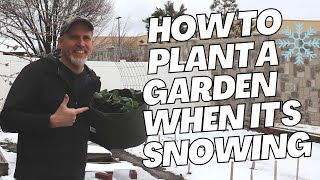 How to plant a garden when it's snowing!