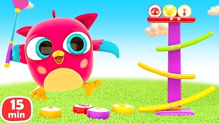 Hop Hop si Burung Hantu & game untuk anak. Kartun bayi & video untuk anak. Belajar warna untuk anak