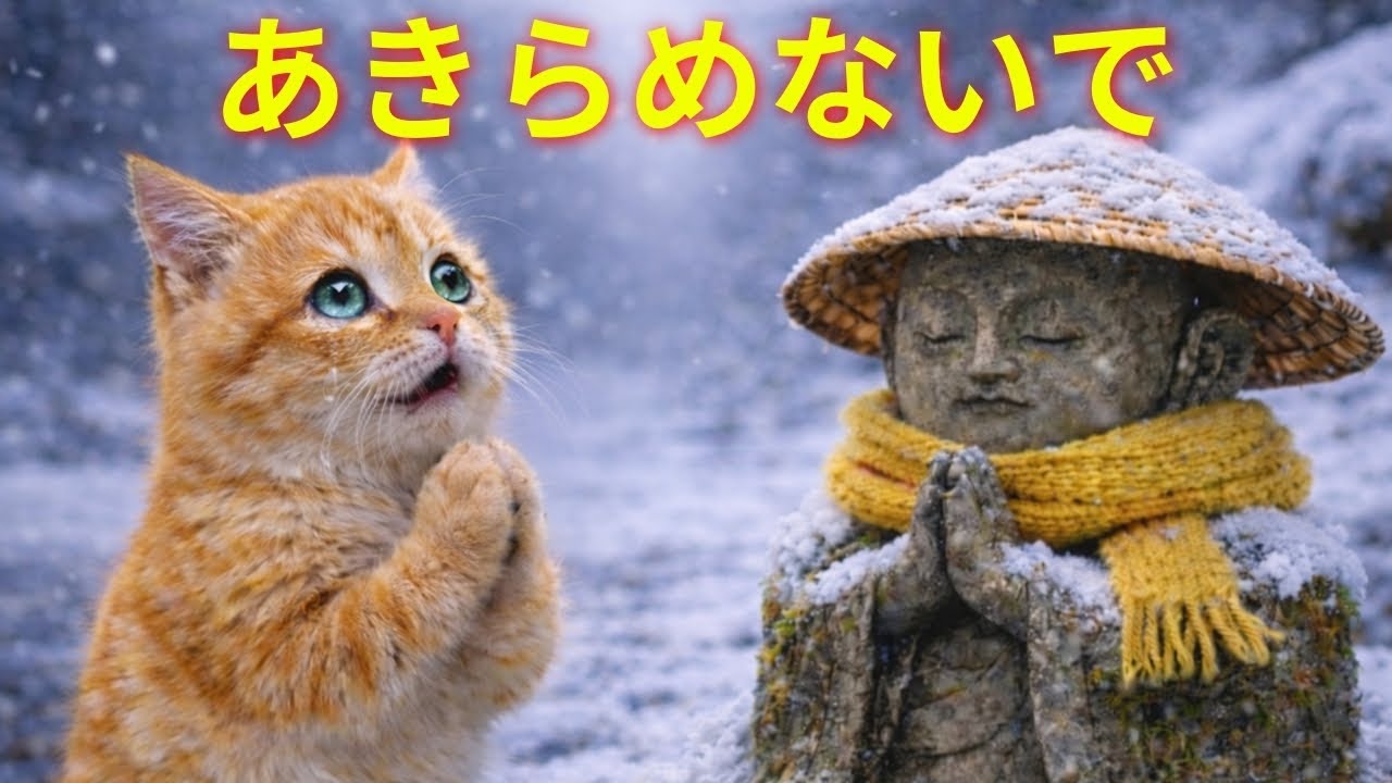 【ももたろ 家族】雪山のももたろと仏さまのやさしさ