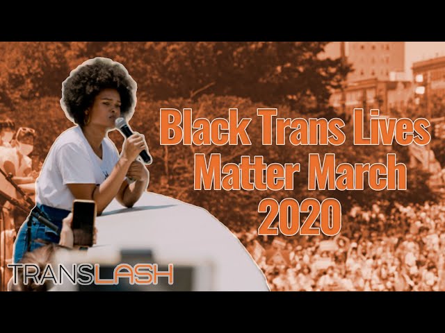 Raquel Willis speaks at Black Trans Lives Matter march