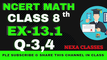 Ex-13.1 Q-3,4 | Chapter 13 | Direct & Inverse Proportions | Class 8th NCERT Math |