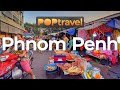 PHNOM PENH, Cambodia 🇰🇭 - Along the Riverfront (2023) - 4K 60fps (UHD)