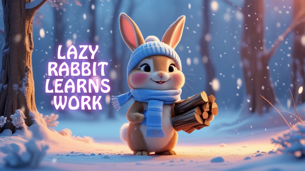 The Lazy Rabbit Who Learned Hard Work ❄️ | Winter Moral Story for Kids