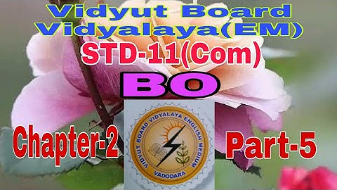 968.Std-11,BO,Chaptert-2,Part-5 | Vidyut Board Vidyalaya | BHAGYESH THAKKAR