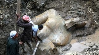 Giant, sacred statue discovered by archaeologists in Egypt HD video Image of Giant, sacred statue discovered by archaeologists in Egypt HD video