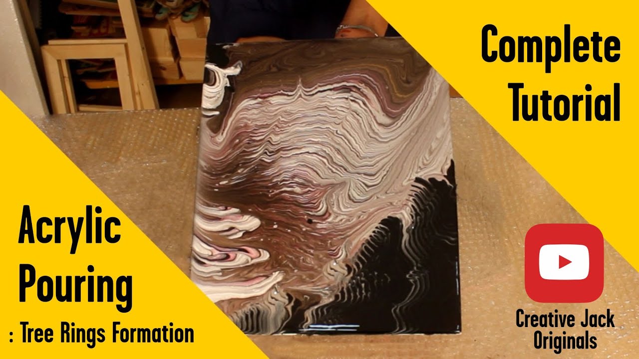 How to do Acrylic Pouring | For Beginners | DIY | Tree Ring Pour