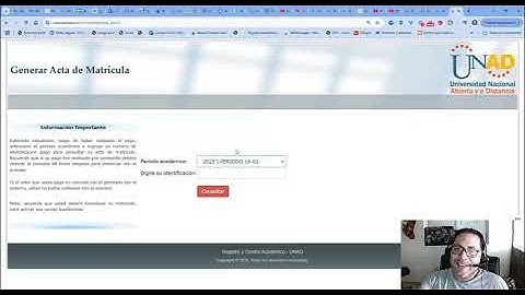 Como generar Acta de matricula UNAD 2025