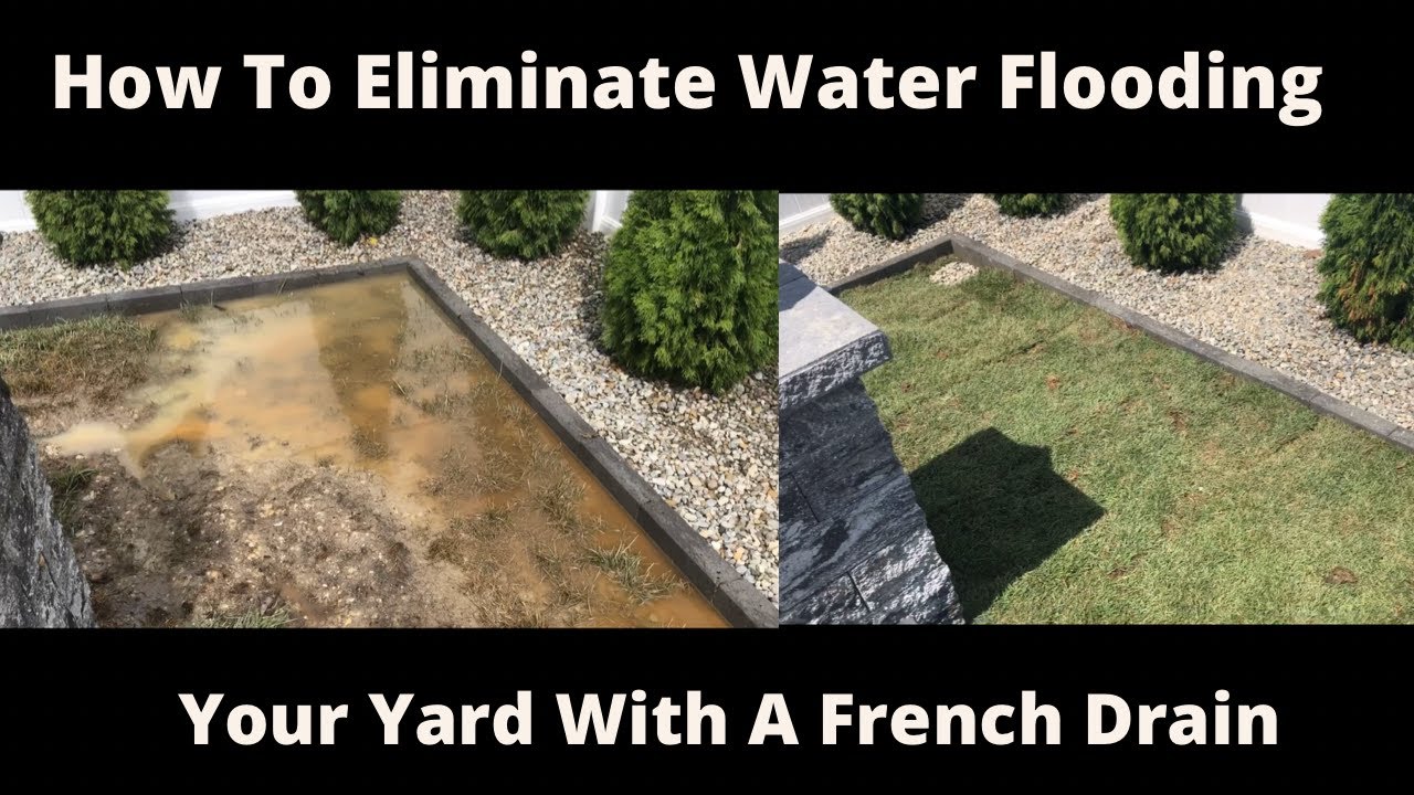 DIY Yard Drainage- How To Fix A Flooded Yard With A French Drain (Full ...